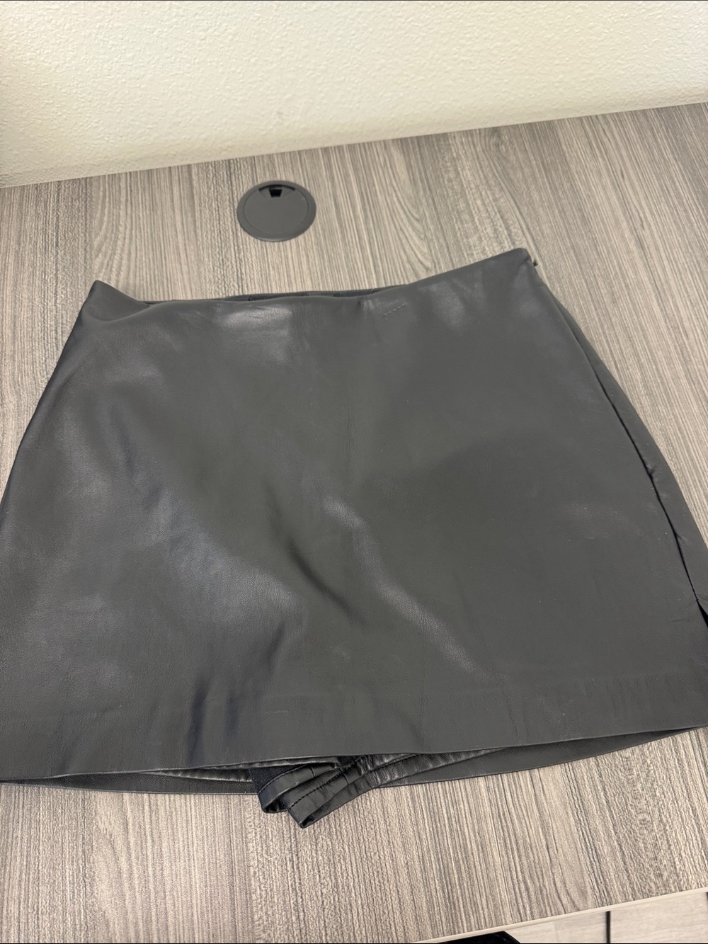 Express Black Faux Leather Mini Skirt - size 6